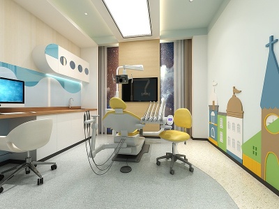 现代简约牙科室模型3d模型