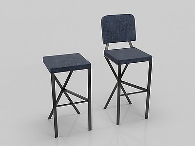 3d现代吧台椅模型