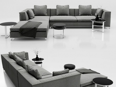 现代沙发组合沙发模型3d模型