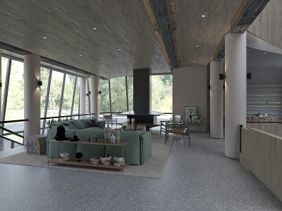 现代别墅客厅模型3d模型