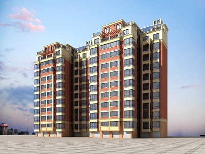 3d欧式住宅楼多层住宅楼模型