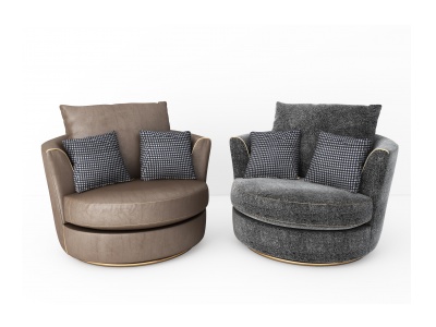 3d现代休闲沙发单人沙发模型