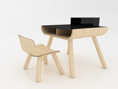 现代风格书桌椅3d模型