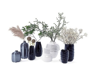 3d装饰品摆件花瓶模型