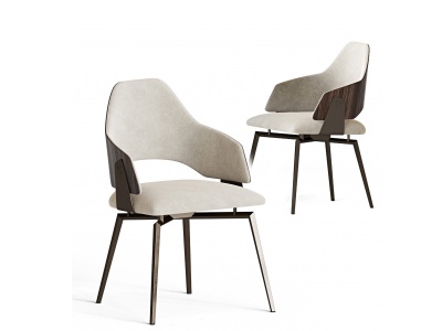 3d现代布艺餐椅模型