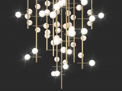 3d现代装饰吊灯灯具模型