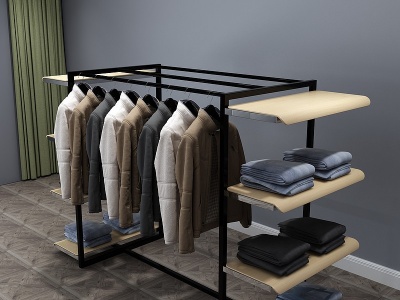 3d现代衣服衣架衣柜模型
