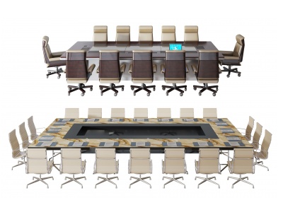 3d现代会议桌模型