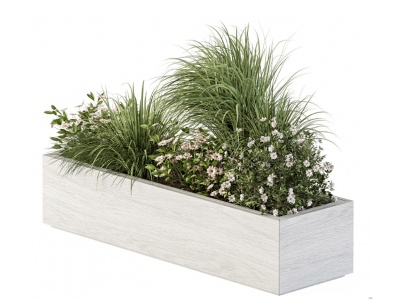 现代花坛花箱模型3d模型