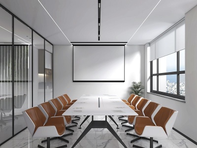 3d现代小会议室模型