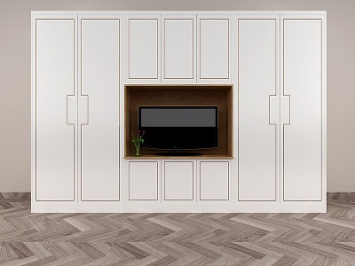 3d新中式电视柜衣柜组合柜模型