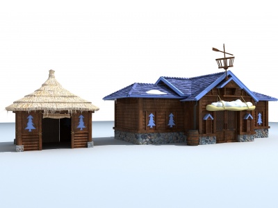 3d北欧木屋模型