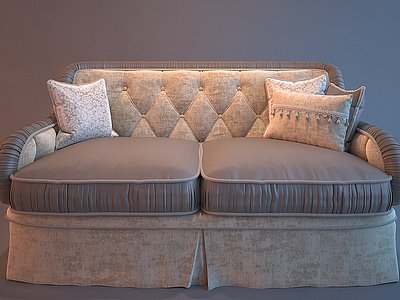新古典美式沙发欧式沙发模型3d模型