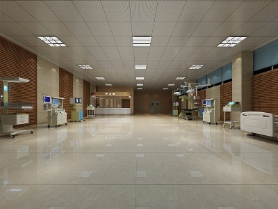 3d医疗器材设备展厅护士站模型