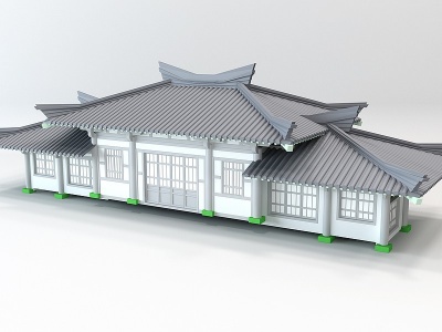 中式古建建筑模型3d模型