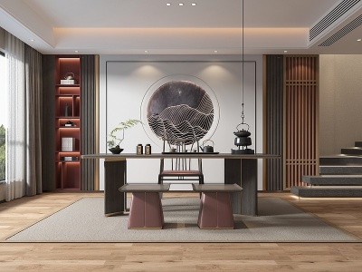 3d新中式茶室模型