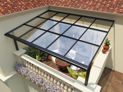 3d欧式古典阳台花园屋顶花园模型