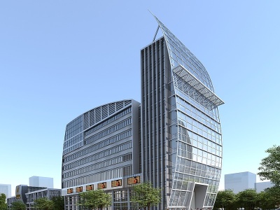 商业综合体办公楼写字楼模型3d模型