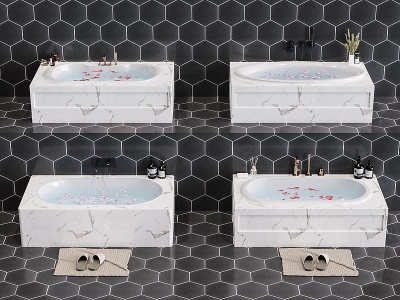 浴缸浴盆组合模型3d模型