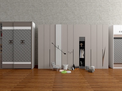 3d现代衣柜衣柜门模型