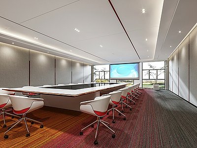 3d现代会议室模型
