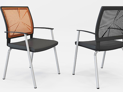 四脚办公会议椅教室椅子模型3d模型