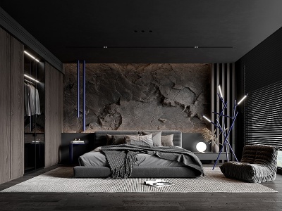 卧室,双人床,主卧模型3d模型