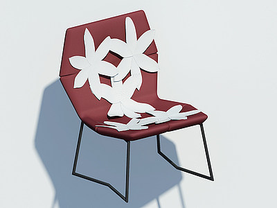 3d现代休闲单椅沙发椅花椅子模型