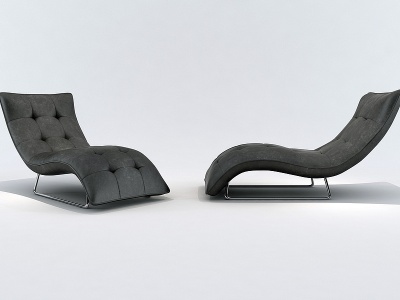 3d现代躺椅皮革躺椅现代躺椅模型