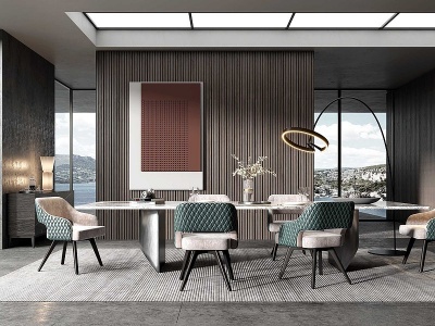 餐厅餐厅空间餐桌椅模型3d模型