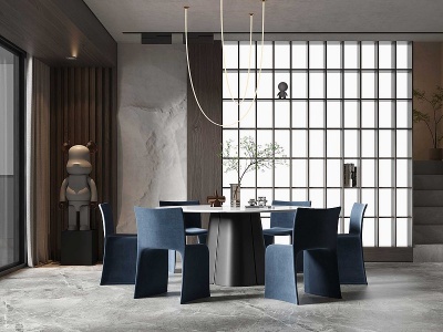餐厅餐厅空间餐桌椅模型3d模型