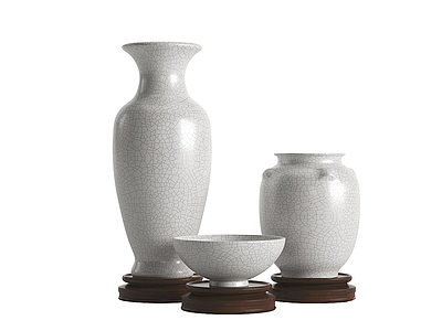 3d装饰陶瓷瓶模型