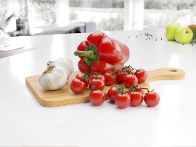 3d切菜板蔬菜模型