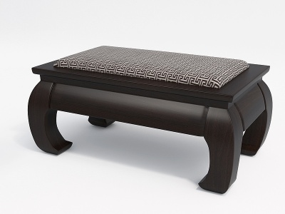 3d中式长凳换鞋凳床尾凳模型