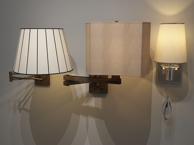现代灯具壁灯床头灯模型