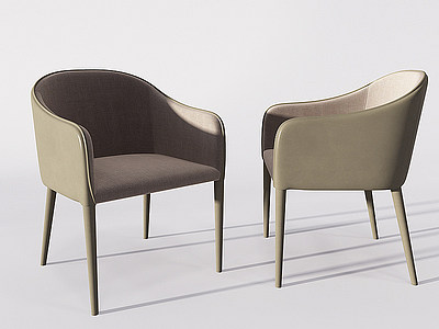 3d现代餐椅休闲单椅模型