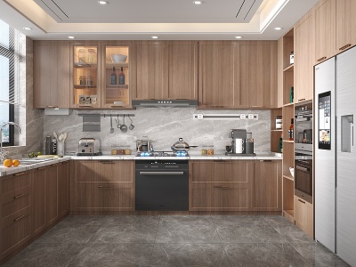 3d新中式家居厨房模型