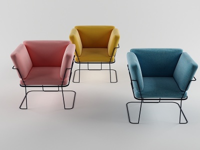 3d现代创意单人椅模型