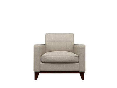 现代风格单人沙发模型