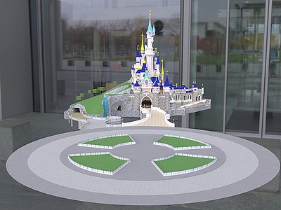 3d幻想城堡模型