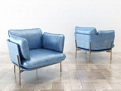 3d现代单人沙发椅子模型