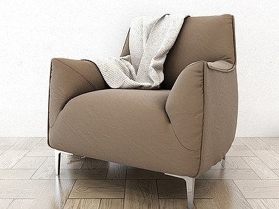 3d现代单人休闲沙发椅子模型