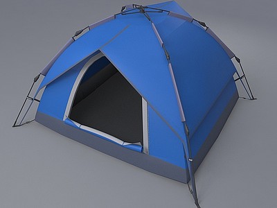 3d户外露营地帐篷模型