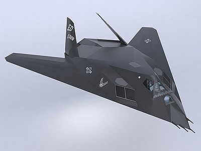 3dF117隐形攻击机轰炸机模型