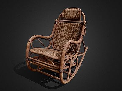中式摇椅模型3d模型