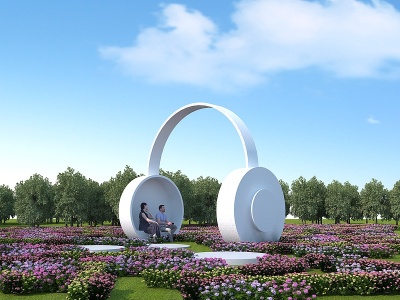 耳机景观小品模型3d模型