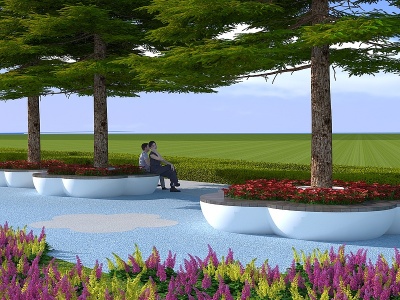 树池模型3d模型