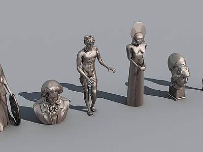 人物雕塑铜雕贝多芬泰国人模型3d模型