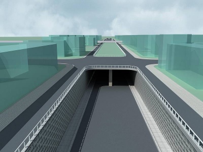 地道桥地沟桥通道模型3d模型