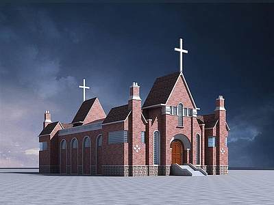 3d简欧教堂模型